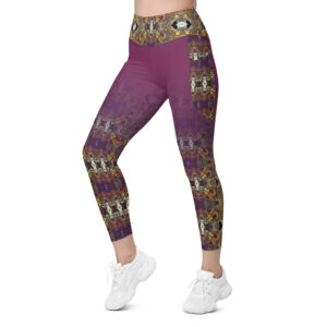 Kaleidoscope Purple Blend Leggings with pockets