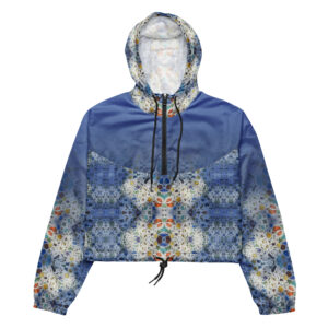 Lght and Shadow Blue Blend Women’s cropped windbreaker