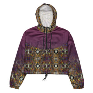Kaleidoscope Purple Blend Women’s cropped windbreaker